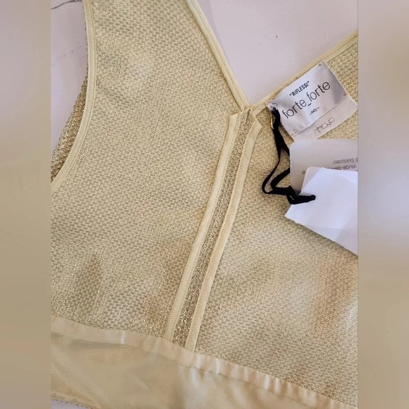NWT || FORTE FORTE || gold bralette top - Picture 6 of 6
